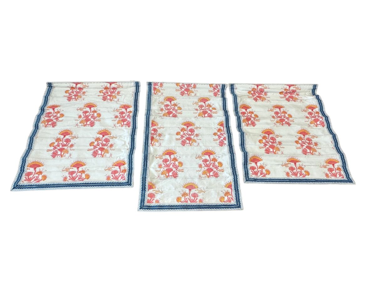 Katie Ridder Seaweed Fabric Roman Shades in Citrus, Set of 3
