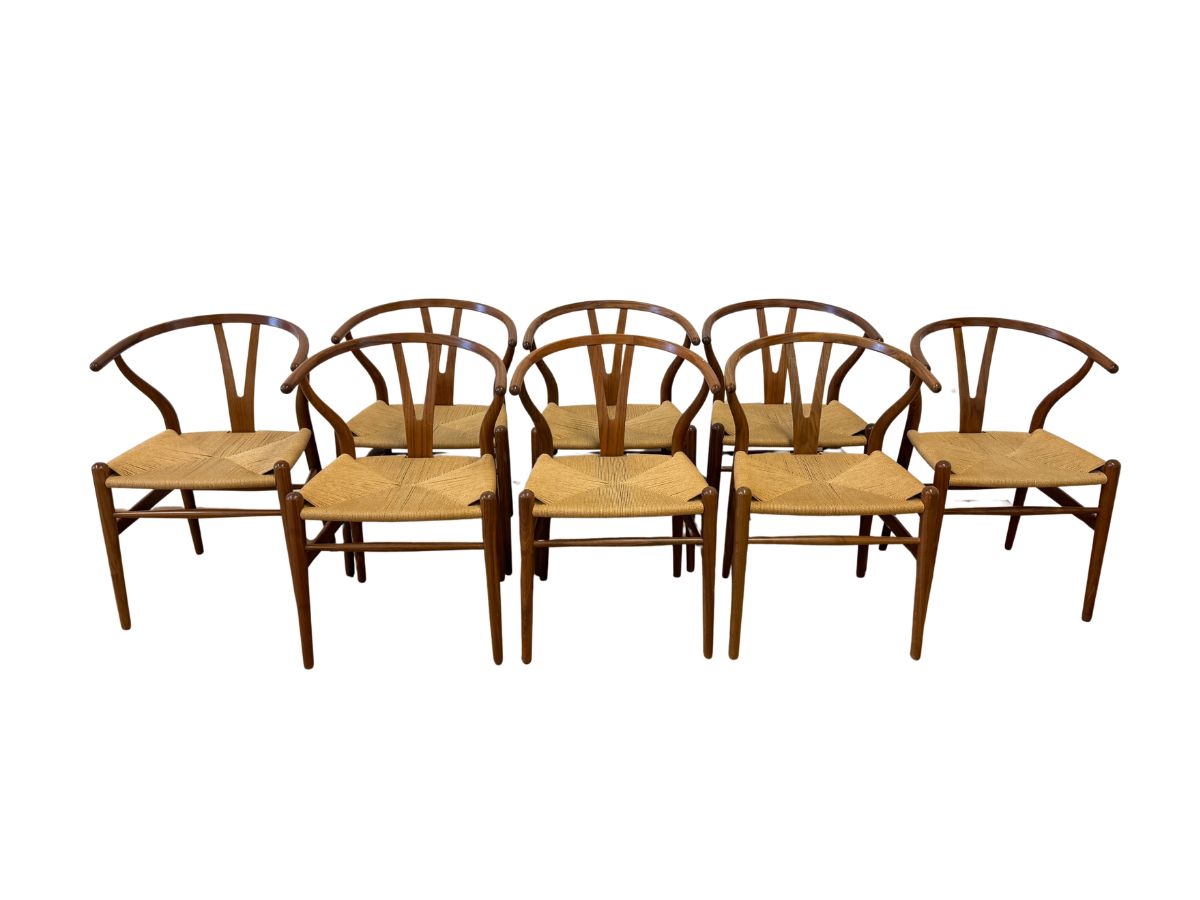 Carl Hansen & Søn Wishbone Chairs, Set of 8