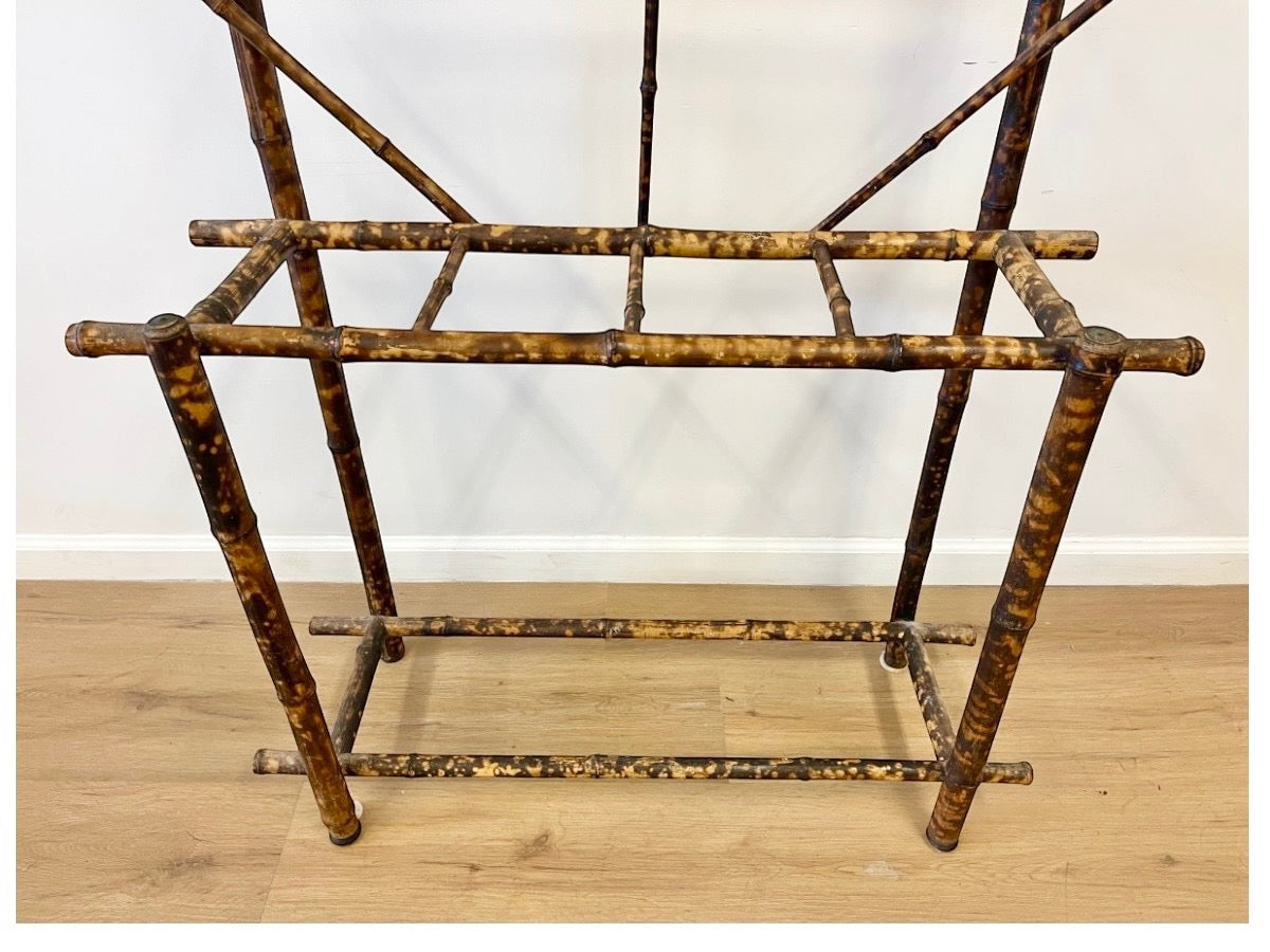 Bamboo Form Hall Tree with Diamond Mirrors