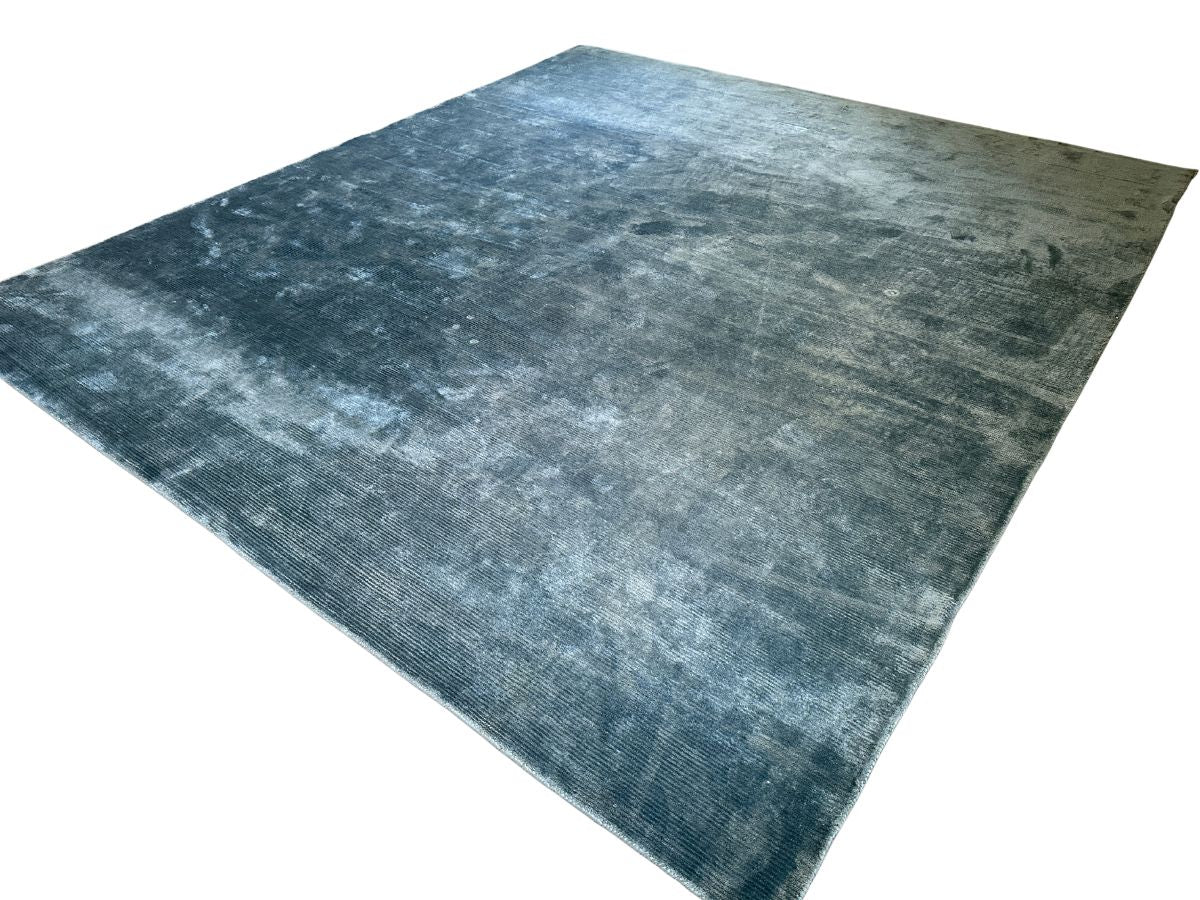 10 x 11 Custom Blue Silk & Viscose Area Rug