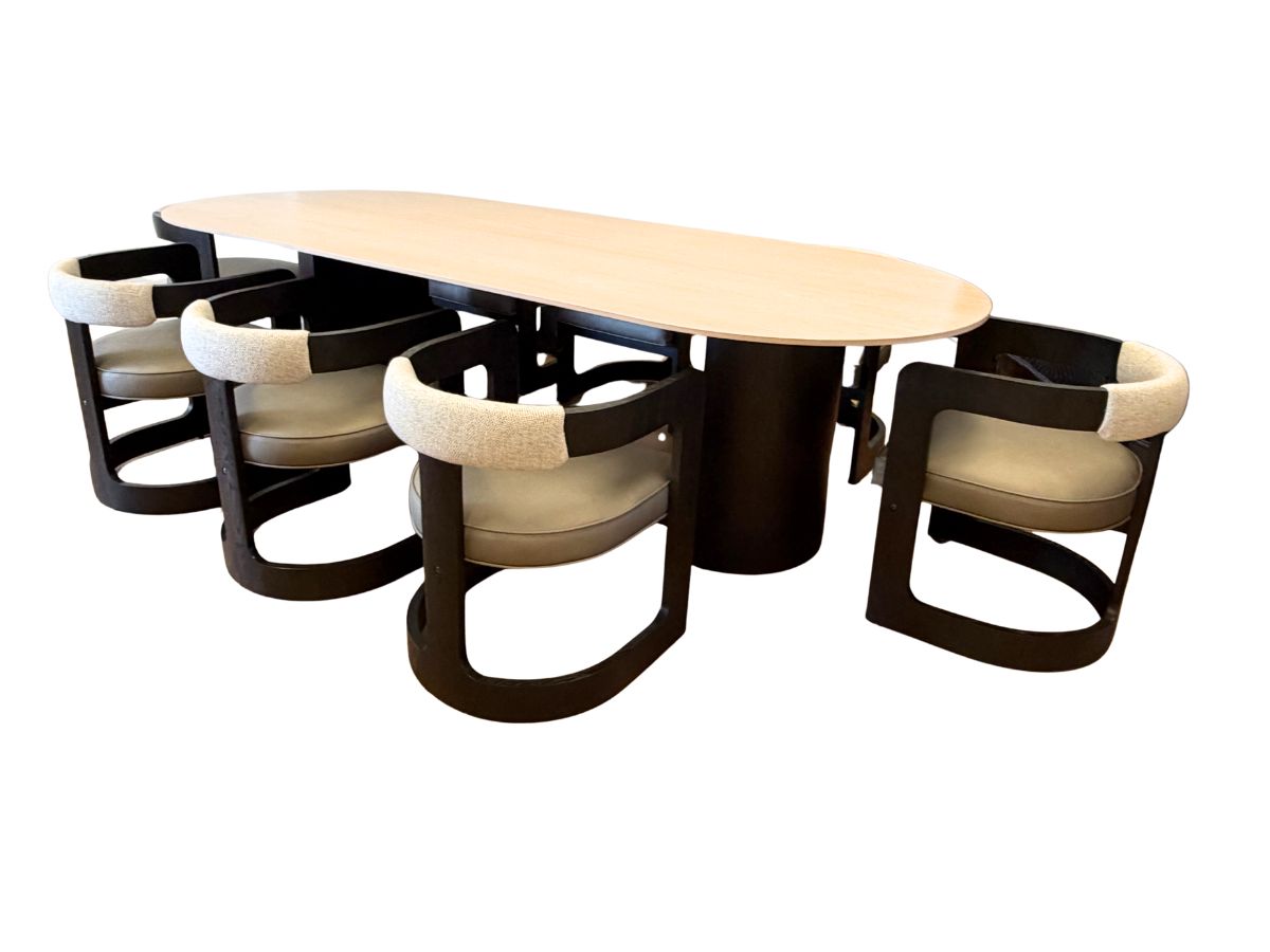 “Cecil” Racetrack Dining Table designed by Bradley USA