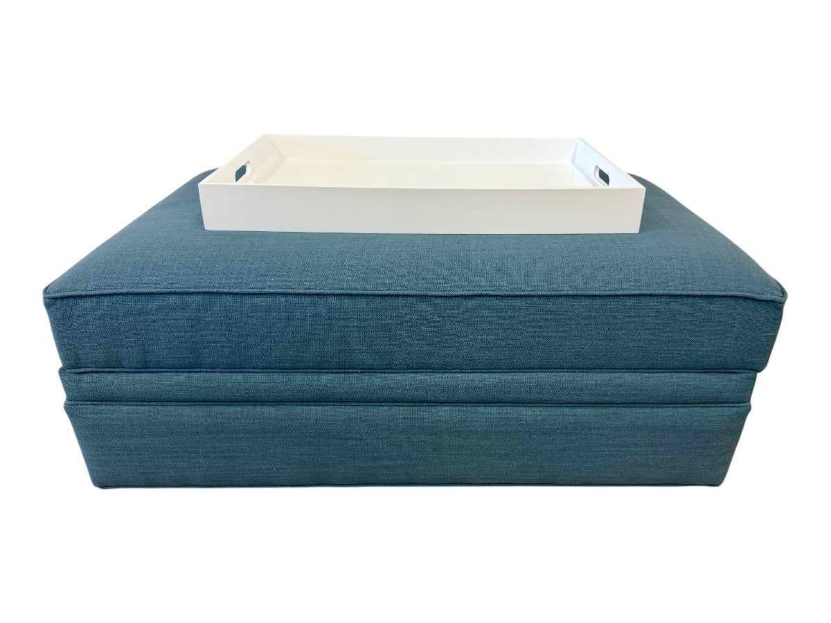 Upholstered Storage Ottoman & Tray