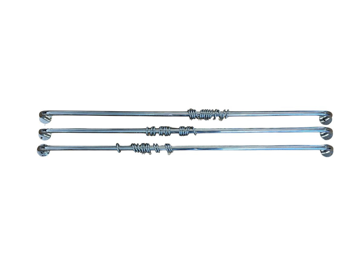 .75in French Return Curtain Rods, 45.25in Length, Set of 3