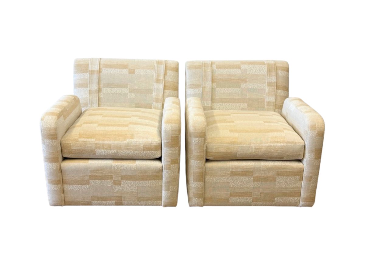 Vanguard Thom Filicia Colvin Arm Chairs, Pair