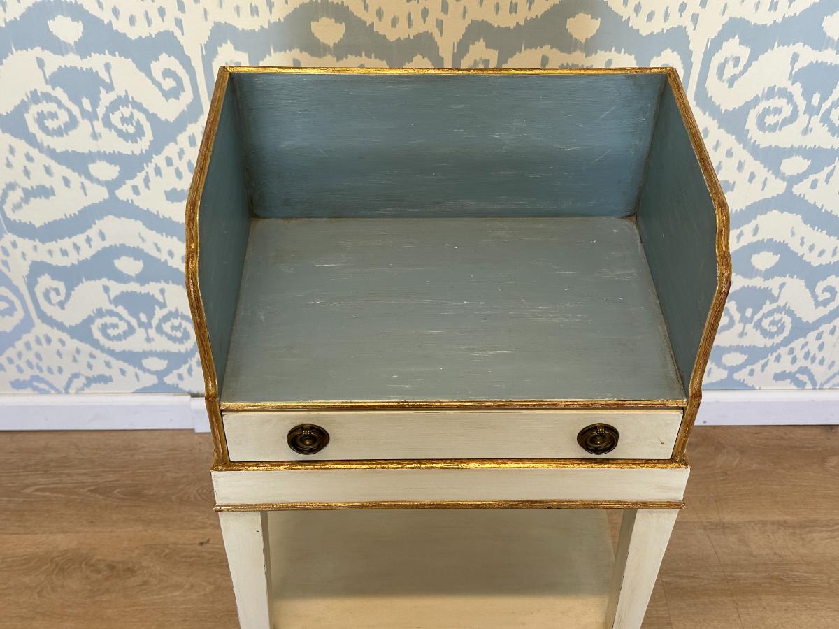 Light Blue Painted Swedish Telephone Table