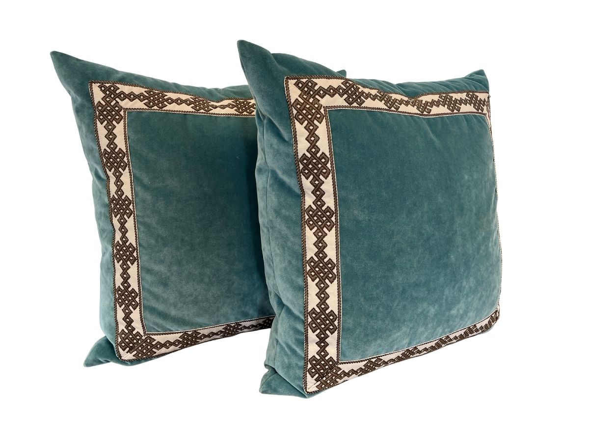 Lacefield Designs Velvet Pillows, Pair