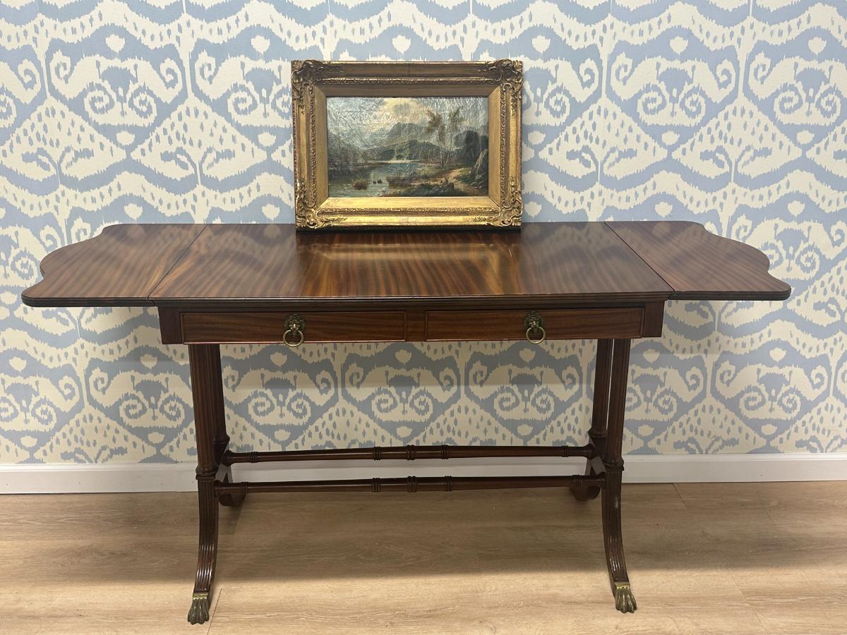 Antique River Landscape Painting by J. Barclay, Signed Lower Left