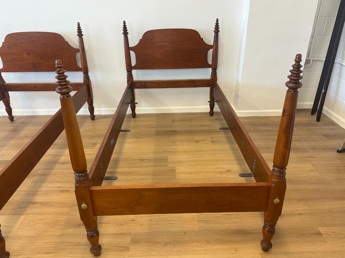 Leonard's of New England Pine Tree Top Twin Beds, Pair