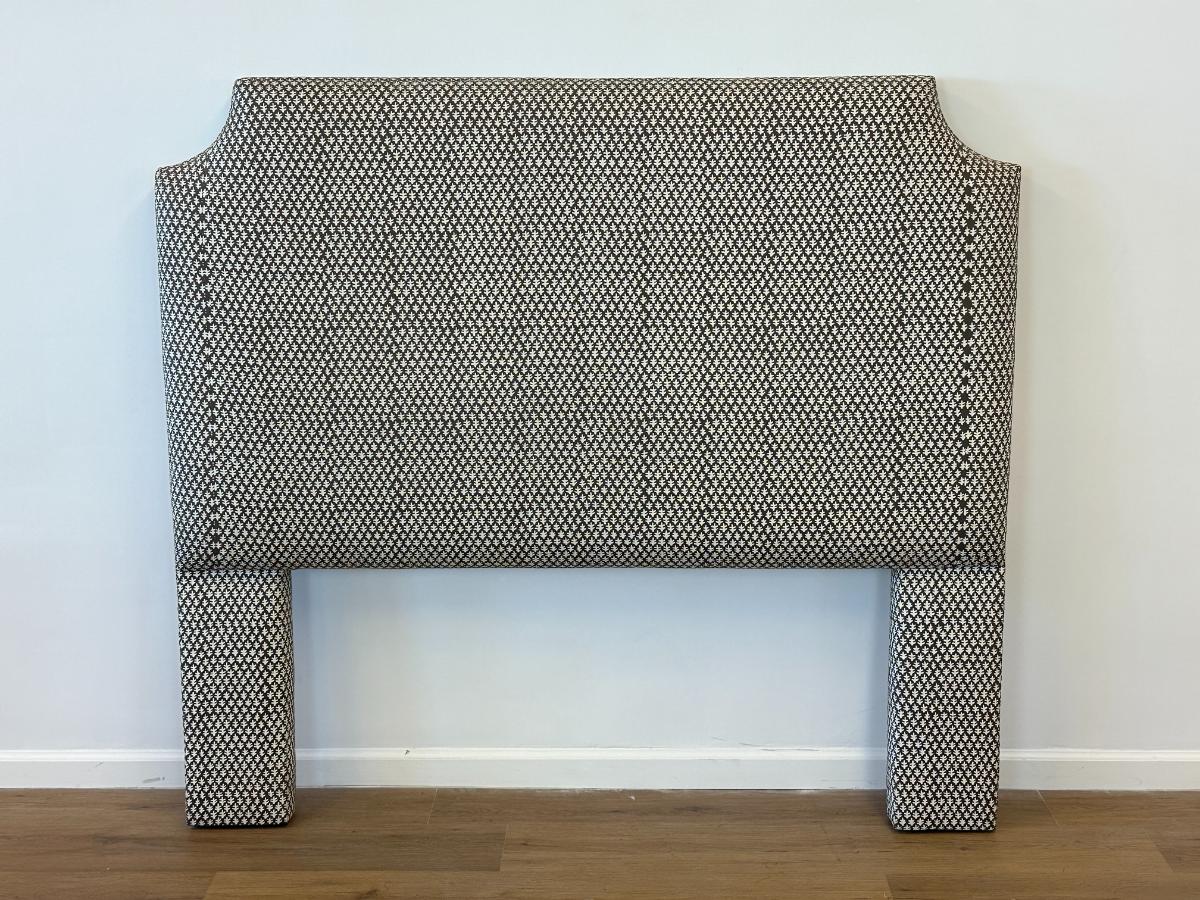 Sister Parish Burma Upholstered Queen Headboard & Coordinating Bedskirt