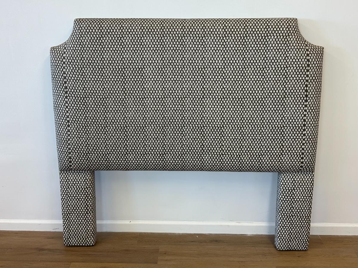 Sister Parish Burma Upholstered Queen Headboard & Coordinating Bedskirt