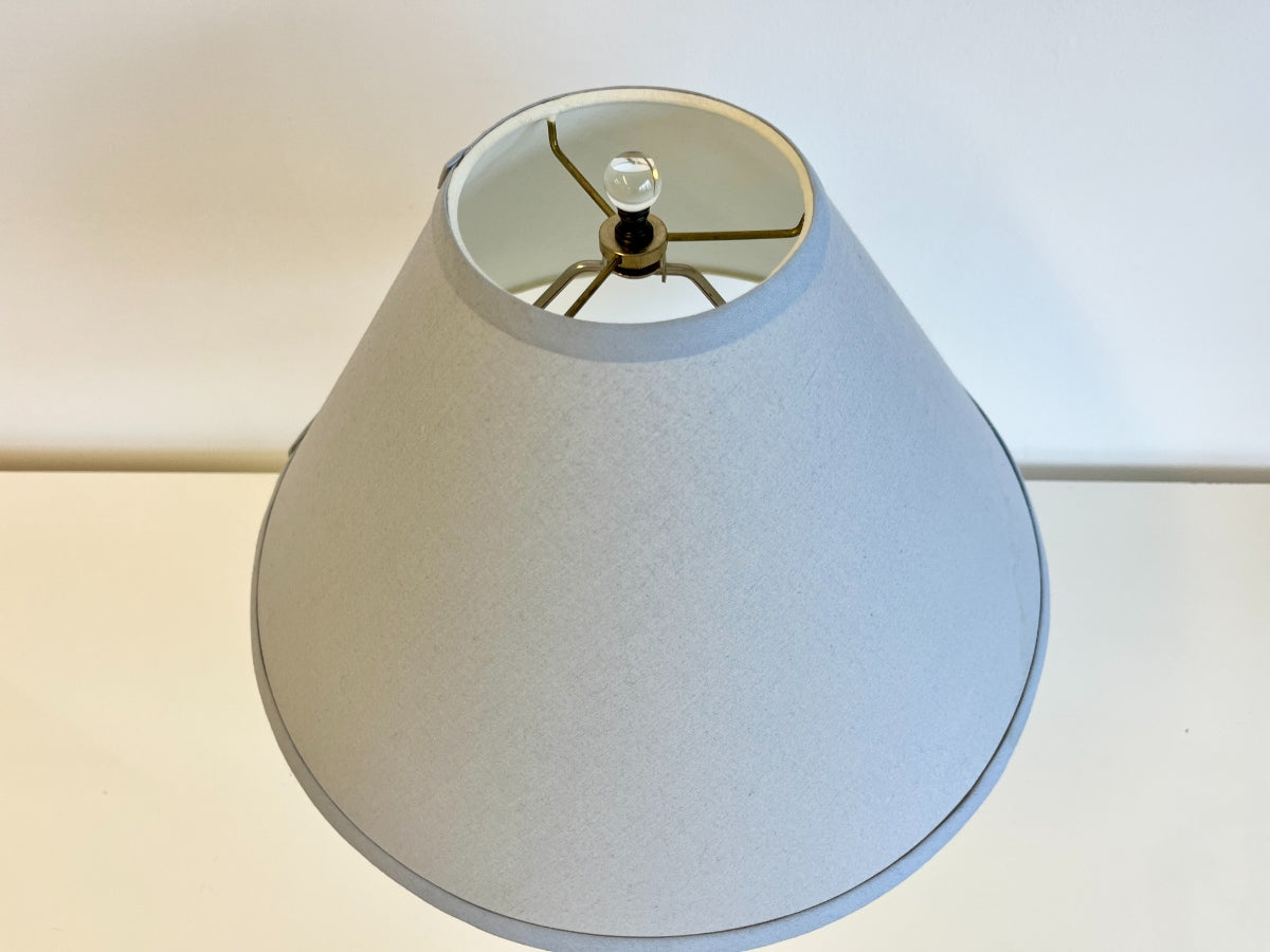 Square Carved Glass Table Lamp