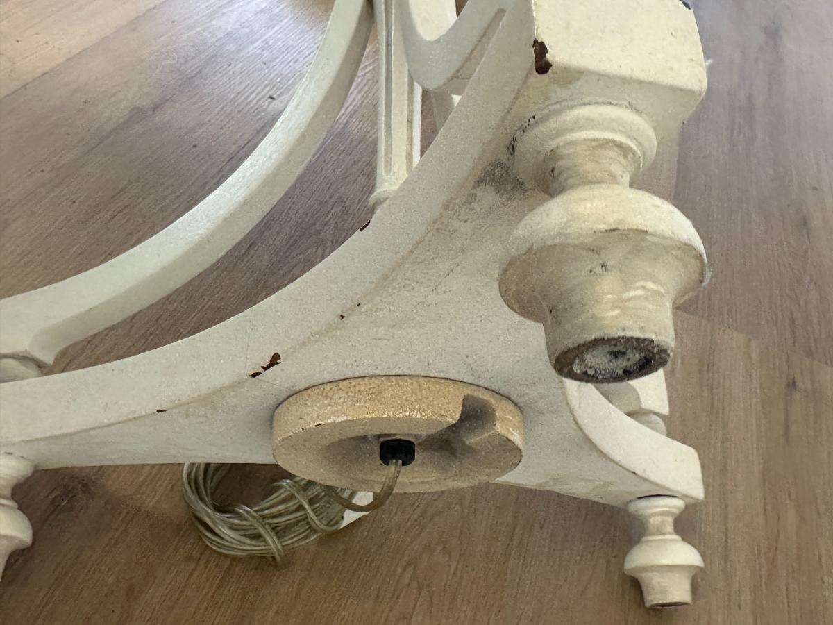 Hand Painted Floor Lamp with Table