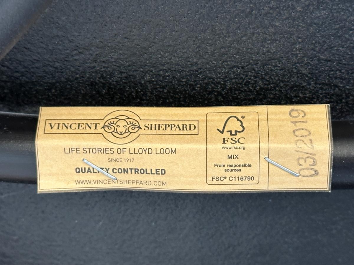 Vincent Sheppard Woven Black Barstools, Pair