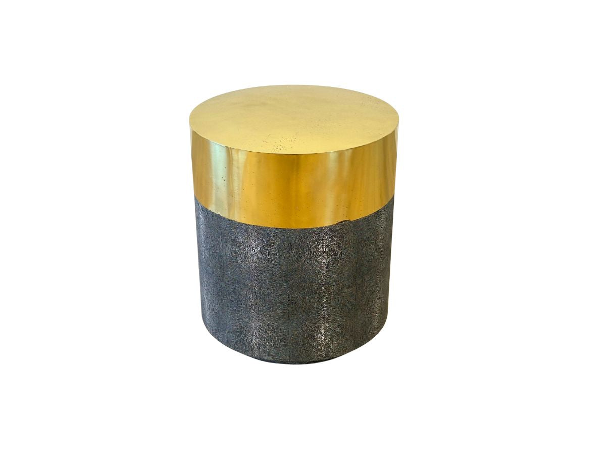 Moniker Home Lavin "Shagreen" Stool, Grey