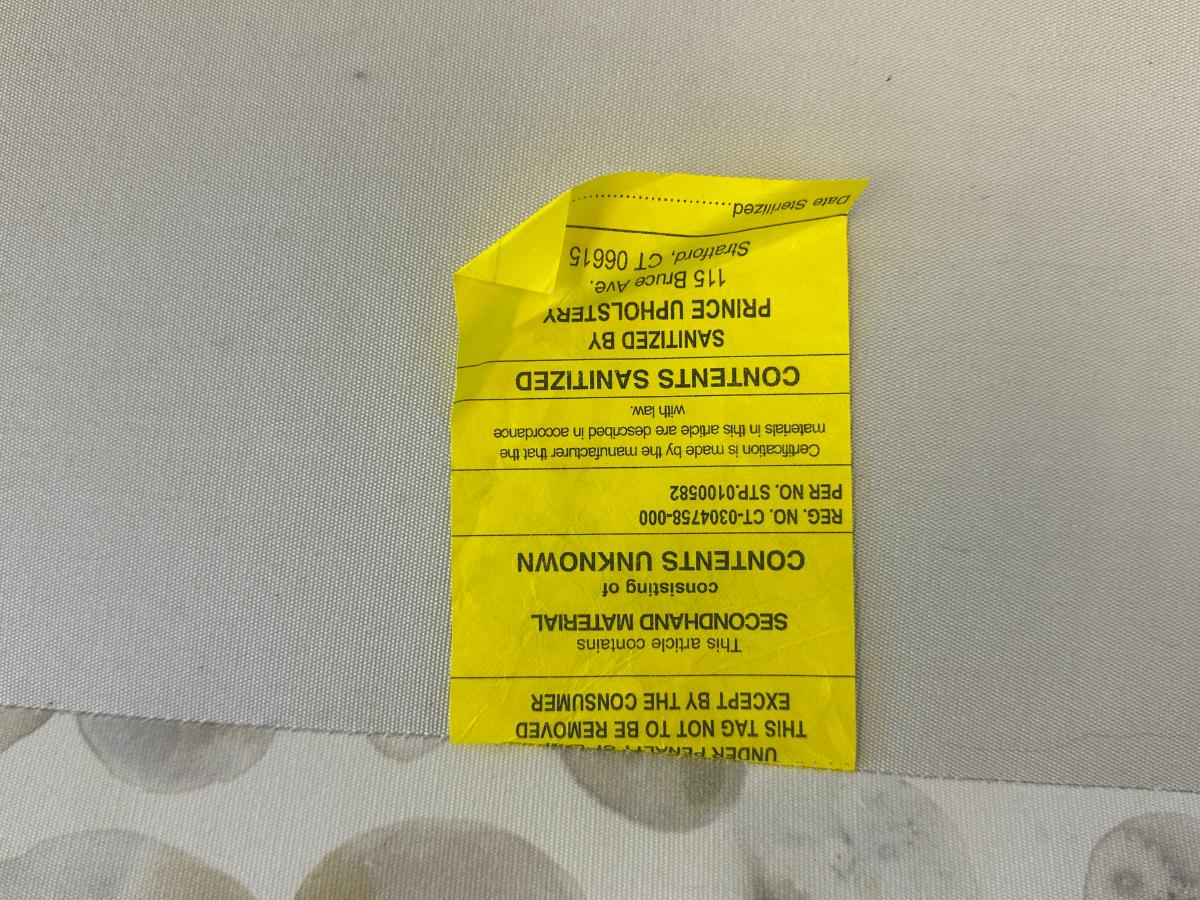 Custom Upholstered Cane Back Sofa, 2 of 2