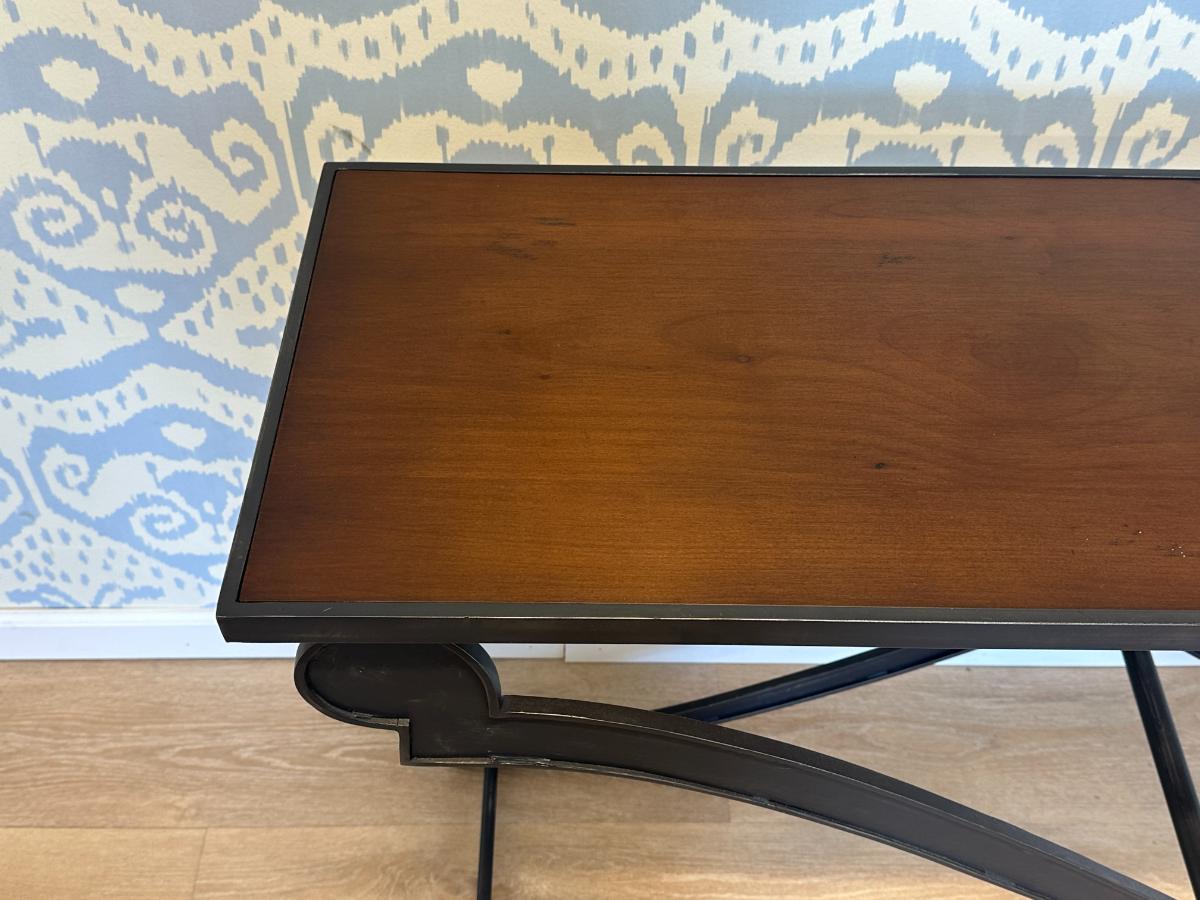 Metal and Wood Console Table