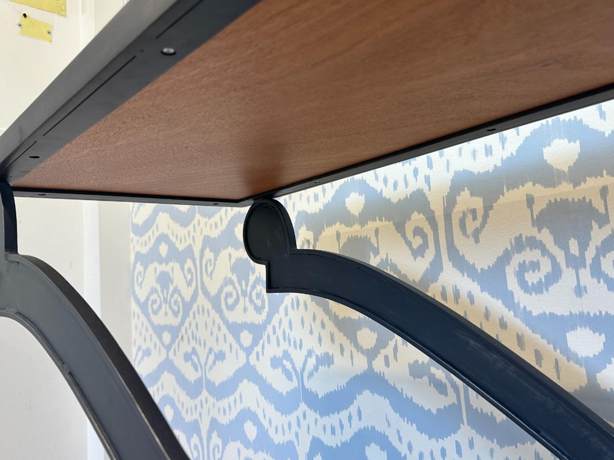 Metal and Wood Console Table