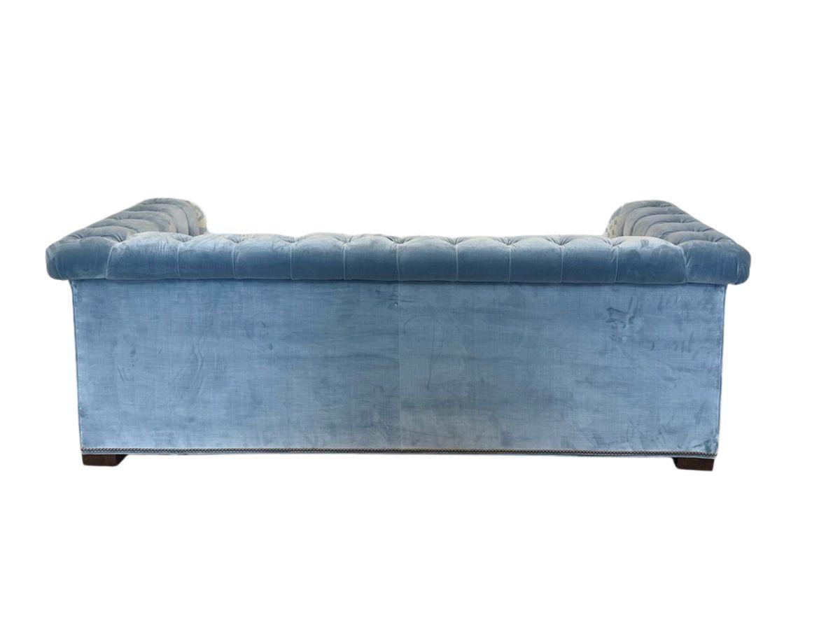 Wesley Hall McGee Sofa in Kravet Chessford Velvet, Wedgwood (1 of 2)