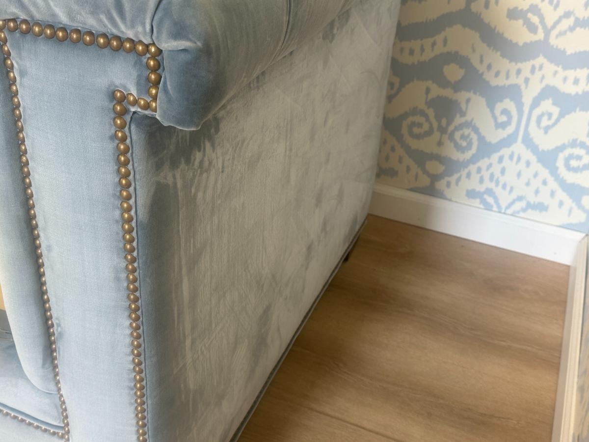 Wesley Hall McGee Sofa in Kravet Chessford Velvet, Wedgwood (2 of 2)