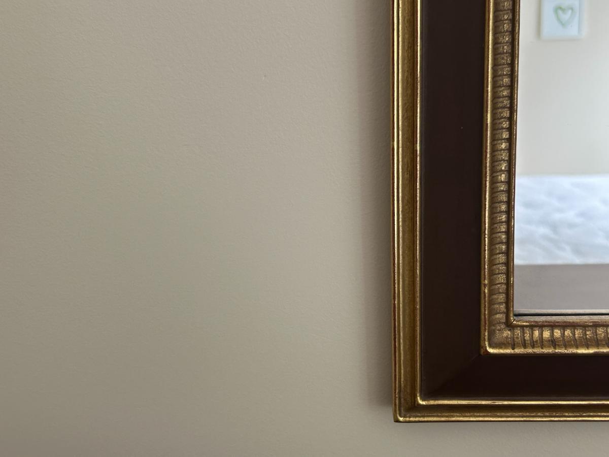 Custom Rectangular Brown and Gold Mirror by J. Pocker & Sons