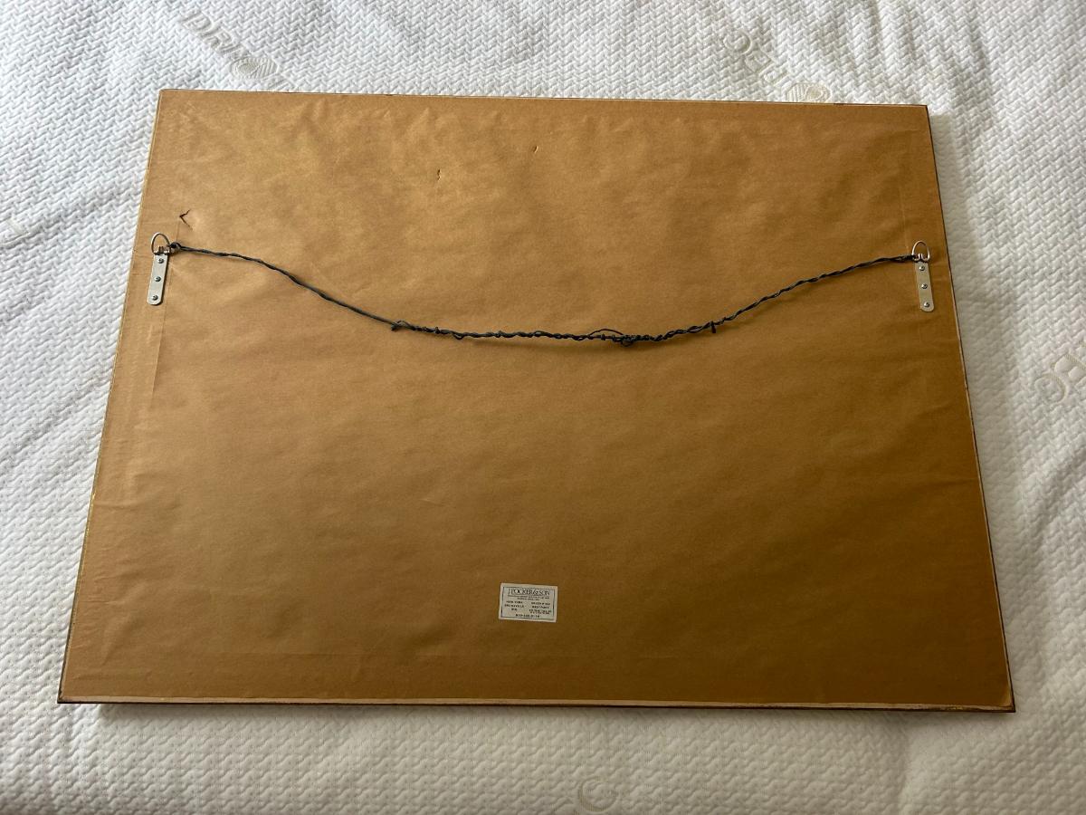 Custom Rectangular Brown and Gold Mirror by J. Pocker & Sons