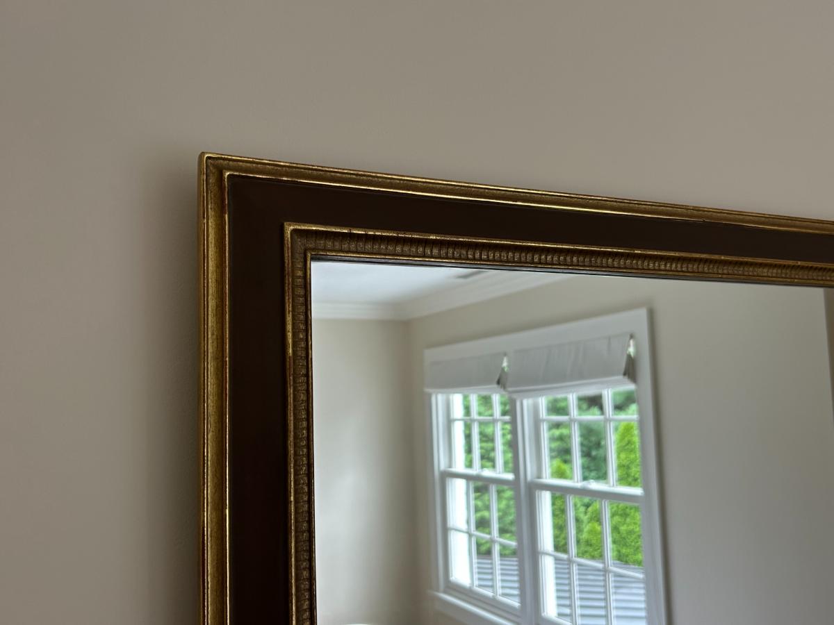Custom Rectangular Brown and Gold Mirror by J. Pocker & Sons