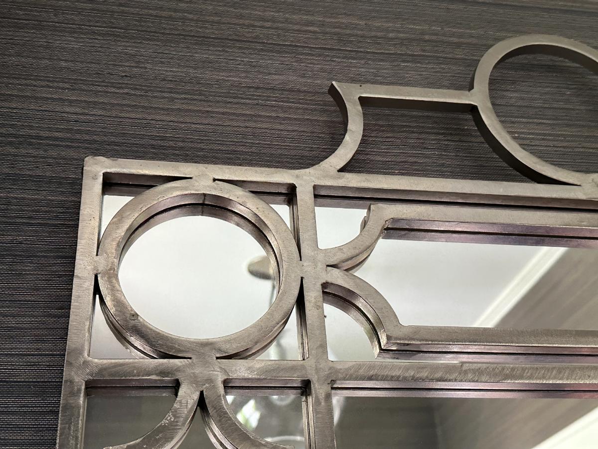 Worlds Away Treillage Silver Leaf Mirror