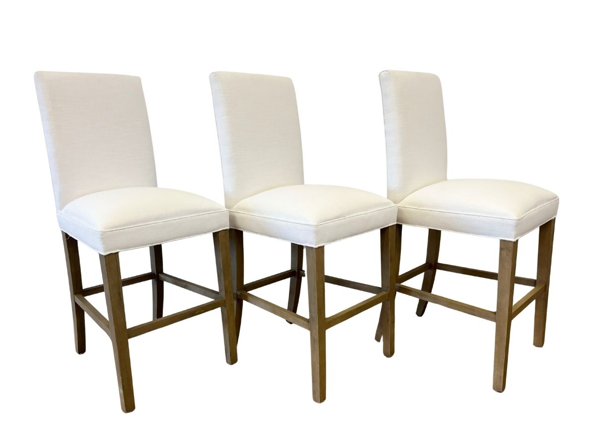 Restoration Hardware Morgan Armless Counter Stools, Set of 3