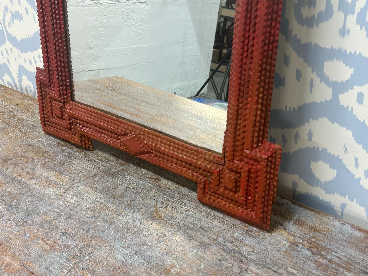 Red Tramp Art Mirror