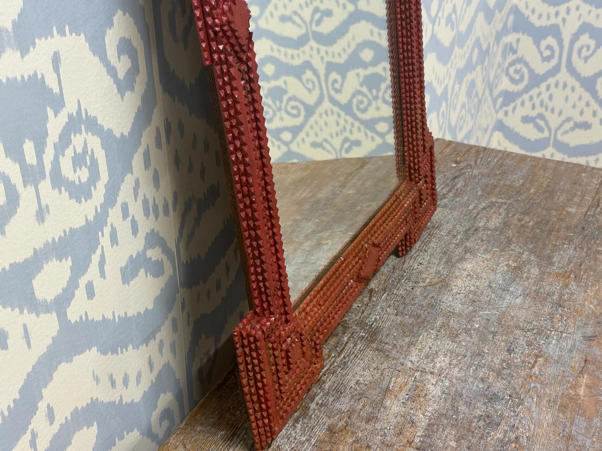 Red Tramp Art Mirror