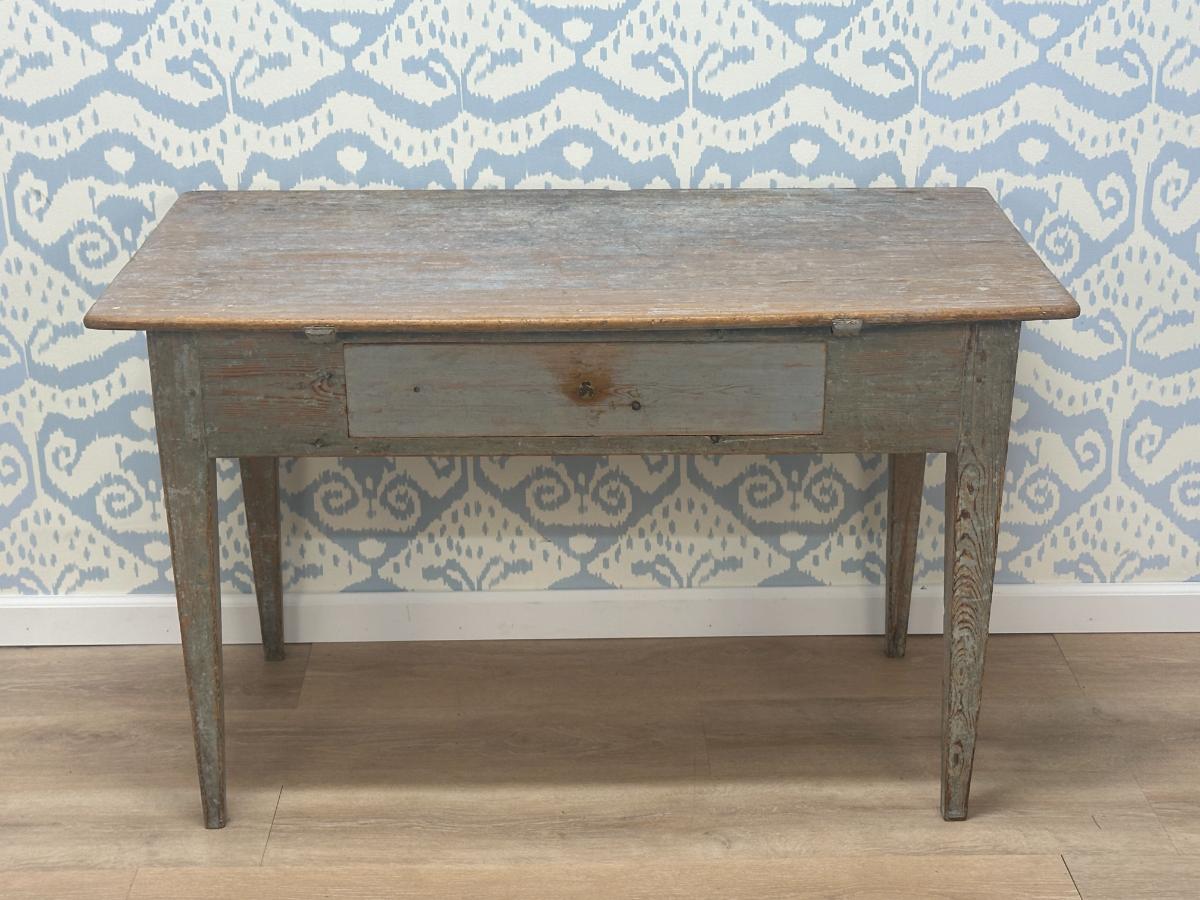 Antique Single Drawer Desk in Distressed Finish