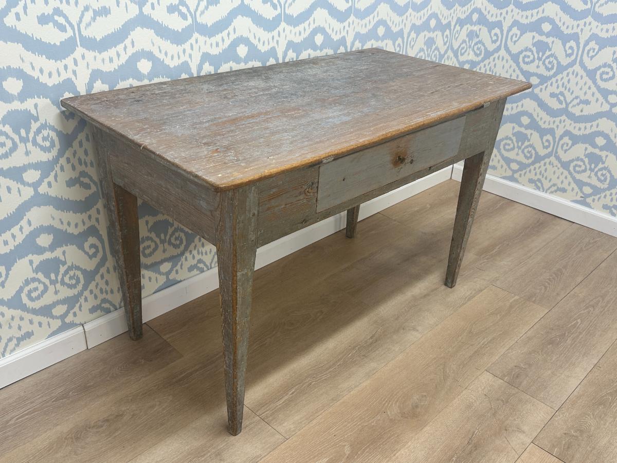 Antique Single Drawer Desk in Distressed Finish
