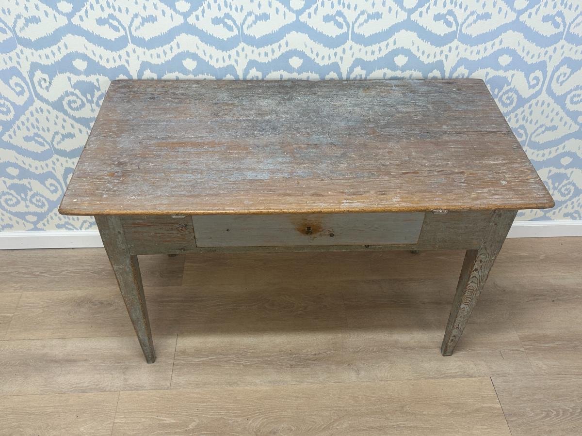Antique Single Drawer Desk in Distressed Finish