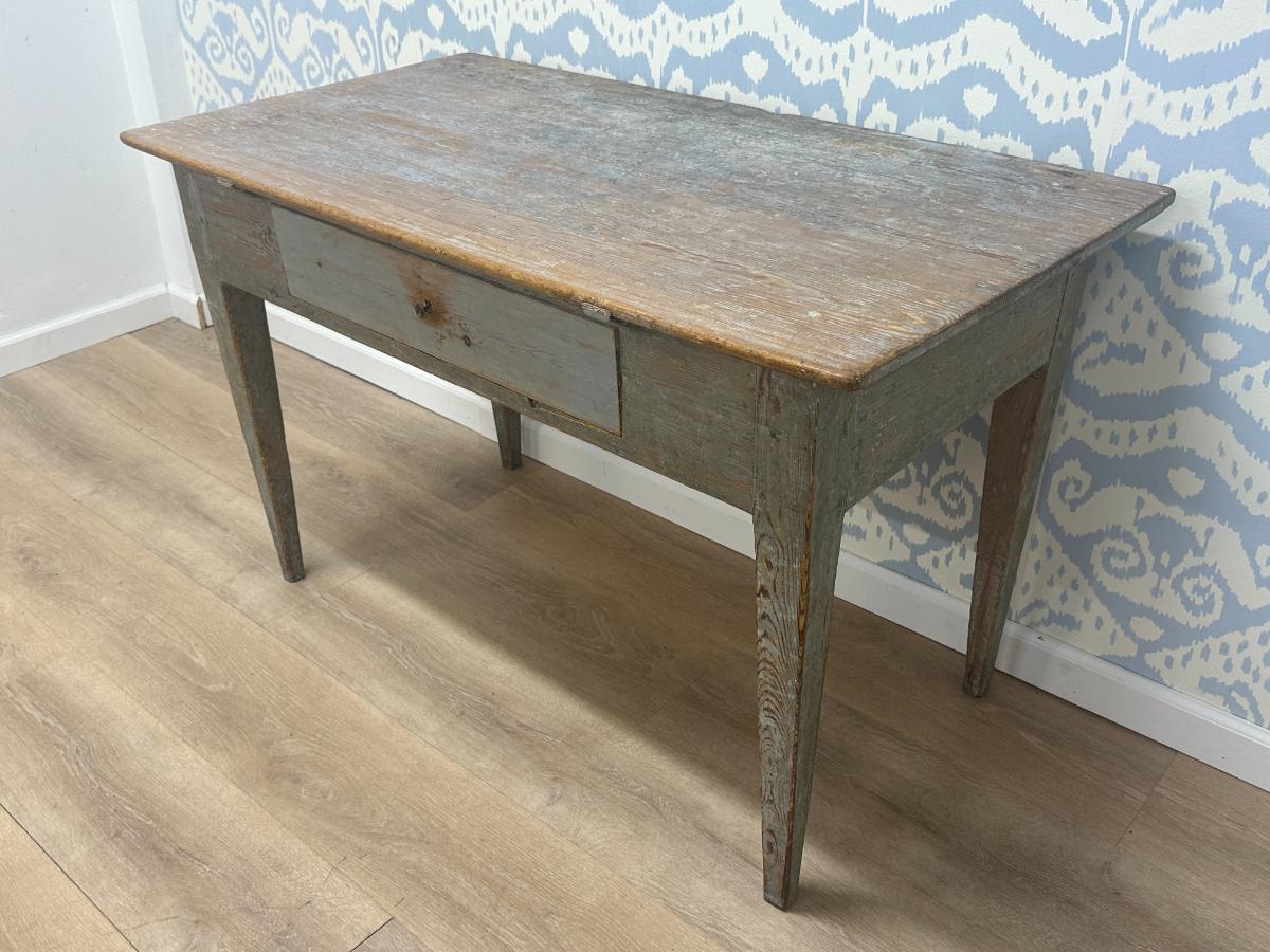 Antique Single Drawer Desk in Distressed Finish