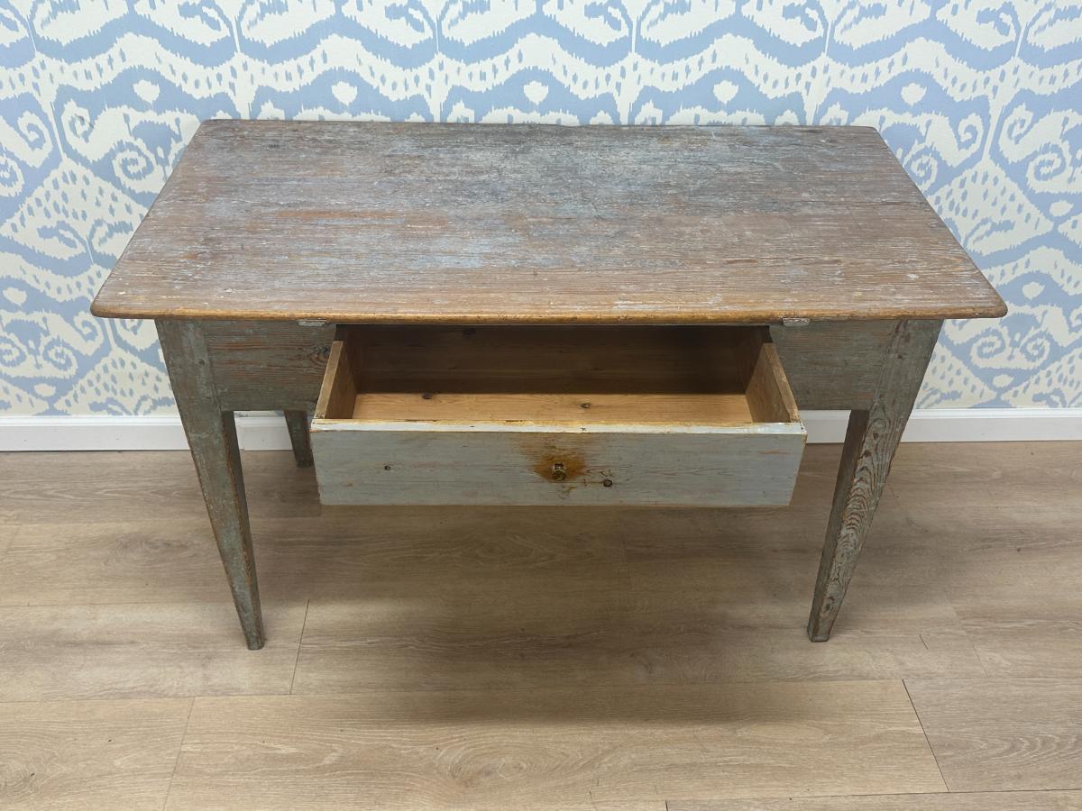 Antique Single Drawer Desk in Distressed Finish