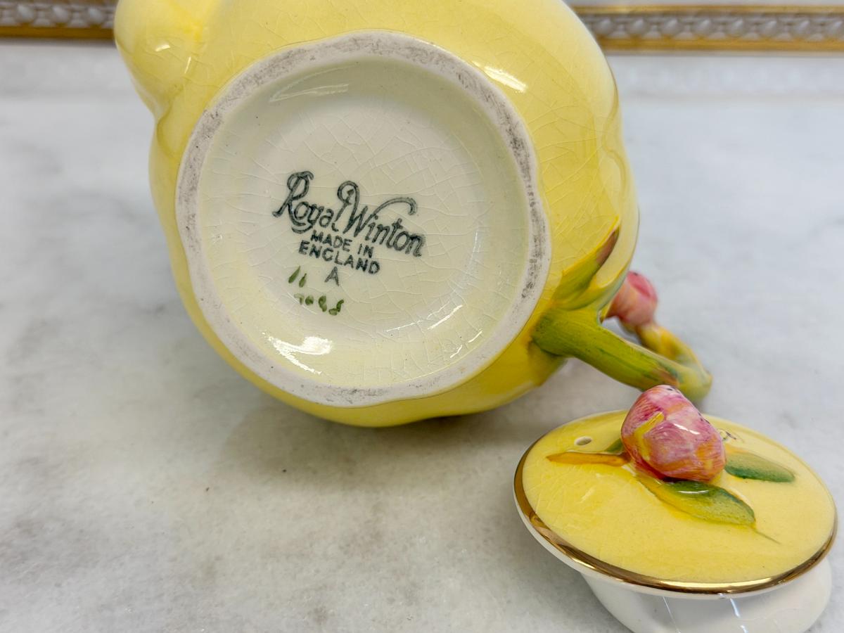 Vintage Royal Winton Tiger Lily Breakfast Tea Set, Incl. Berry Bowls, Tea Cups & Saucers
