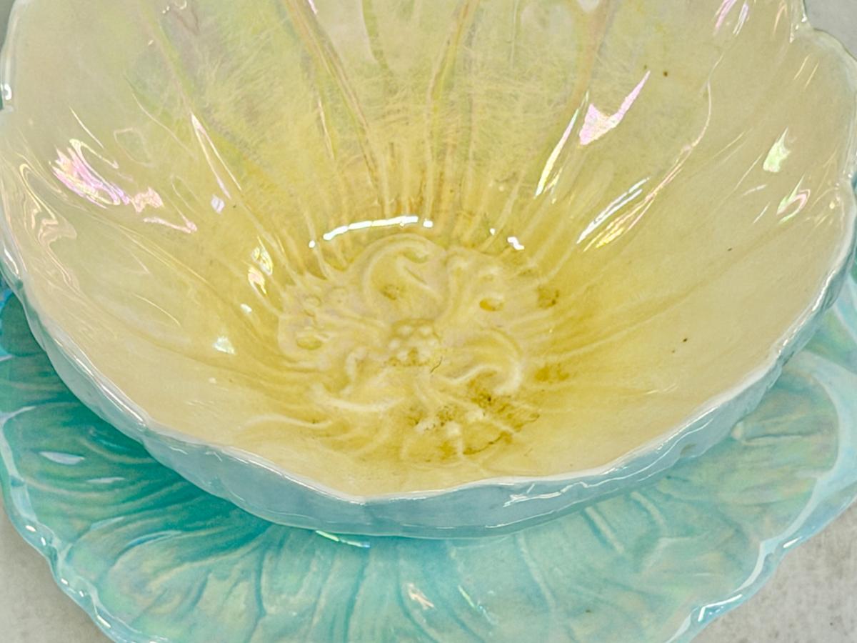 Vintage Royal Winton Grimwades Lustre Lotus Dessert Dishes, Set of 8