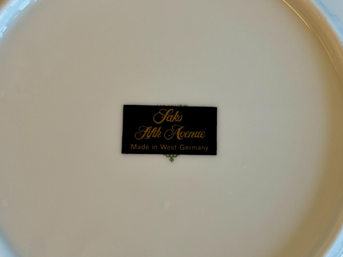 Vintage Saks Fifth Avenue Fish Plates, Set of Five