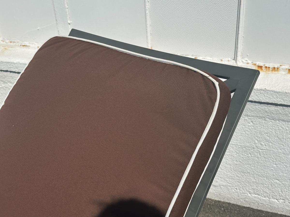 Restoration Hardware Carmel Outdoor Chaise Lounges and Side Table, Pair