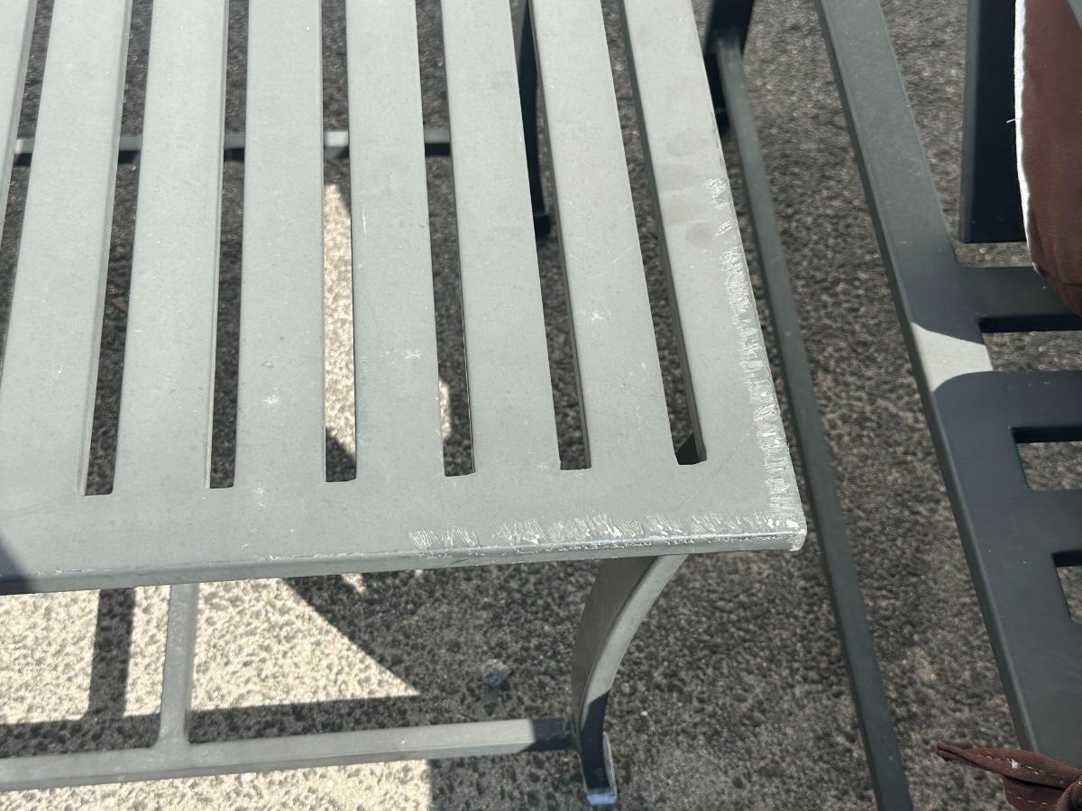 Restoration Hardware Carmel Outdoor Chaise Lounges and Side Table, Pair