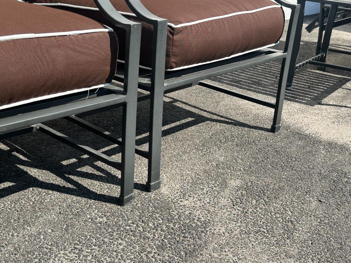 Restoration Hardware Carmel Outdoor Chairs with Cocktail Table, Set of 5 Pieces