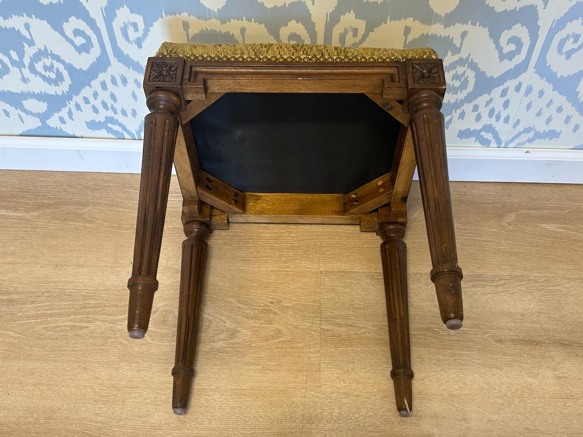 Hunting Scene Needlepoint Footstool