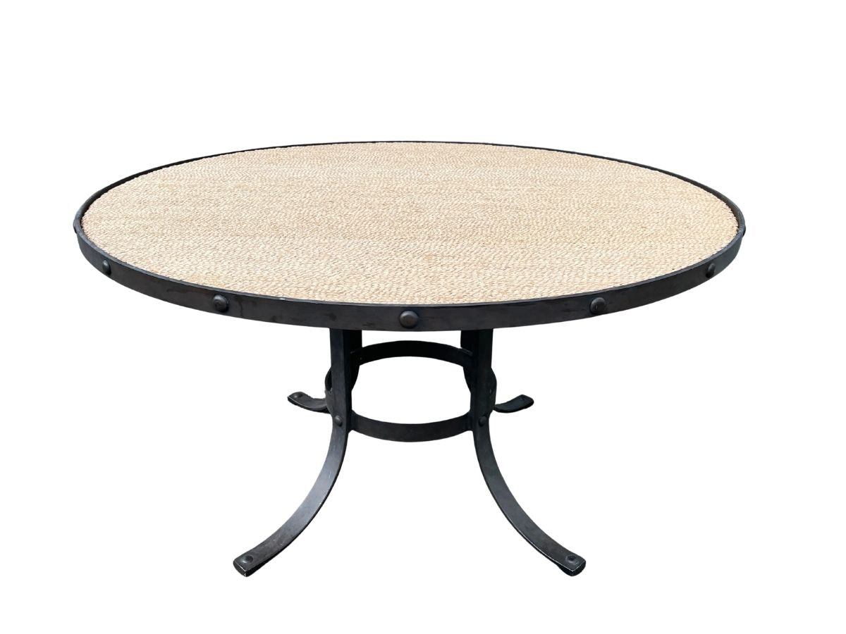 Ralph Lauren “Sheltering Sky” Round Dining Table with Glass Top