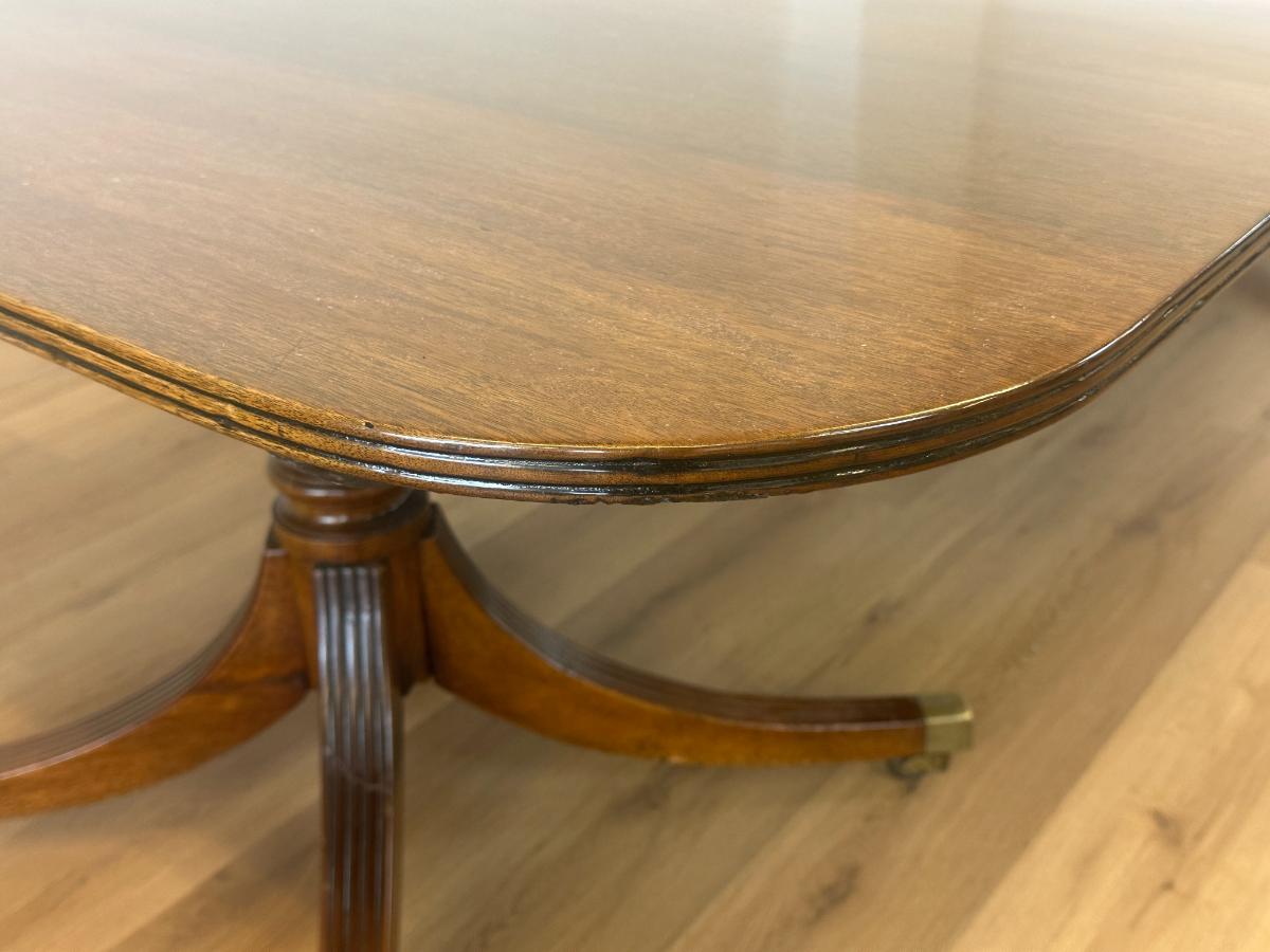 Antique Mahogany Double Pedestal Dining Table
