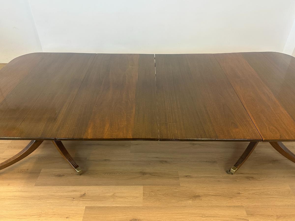 Antique Mahogany Double Pedestal Dining Table