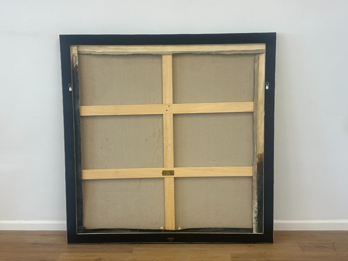 Framed Blue Heron Dutch Touch Art Oil Painting