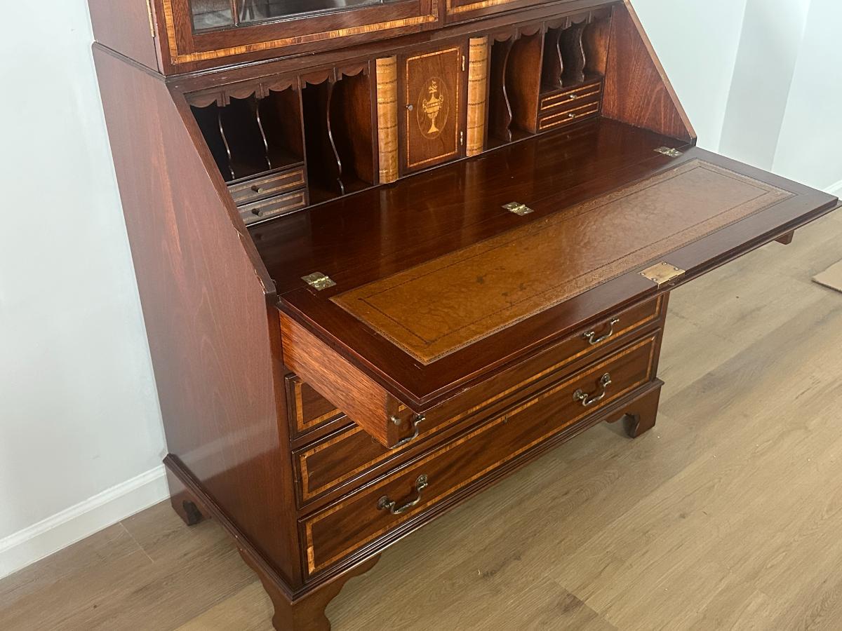 Antique English Sheraton Style Secretary, Circa 1900
