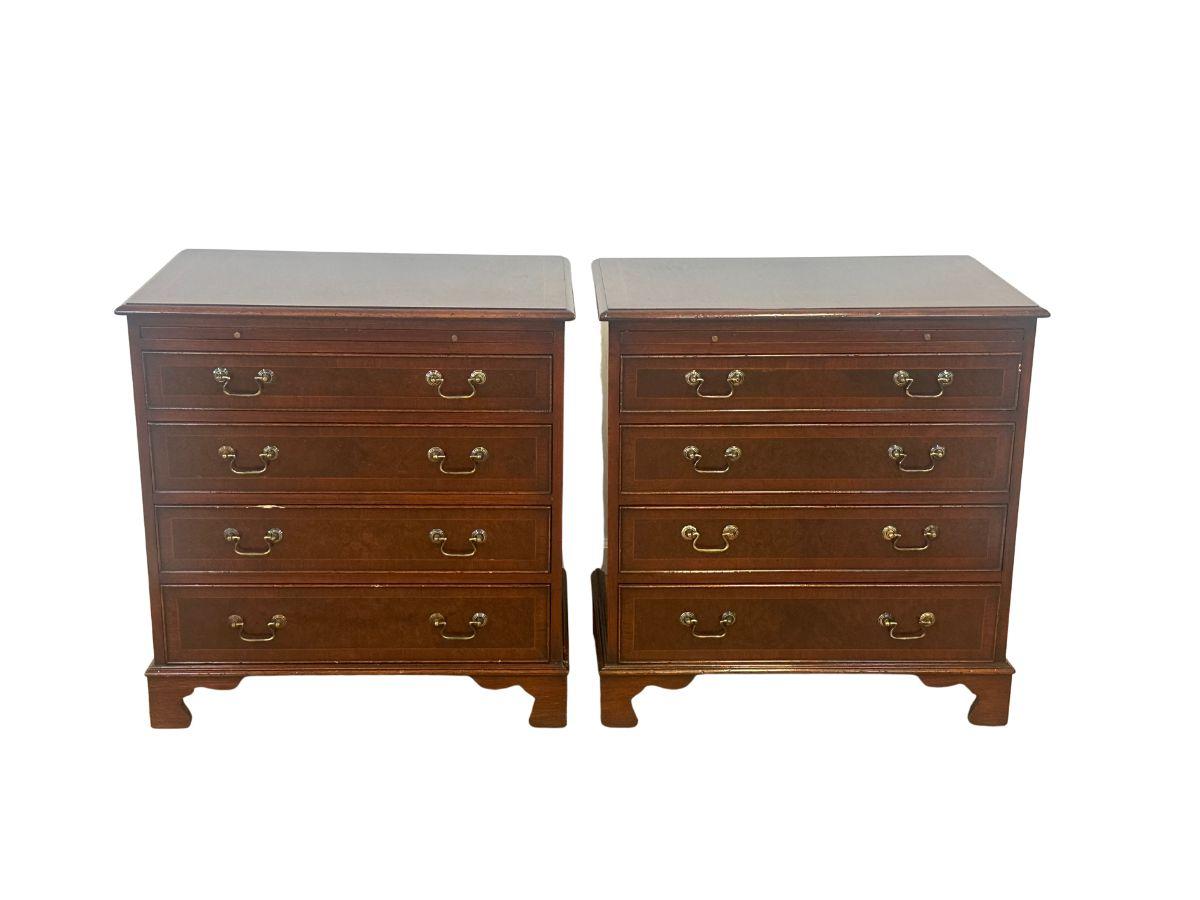 Chippendale Bachelor's Chests with Drawers, Pair