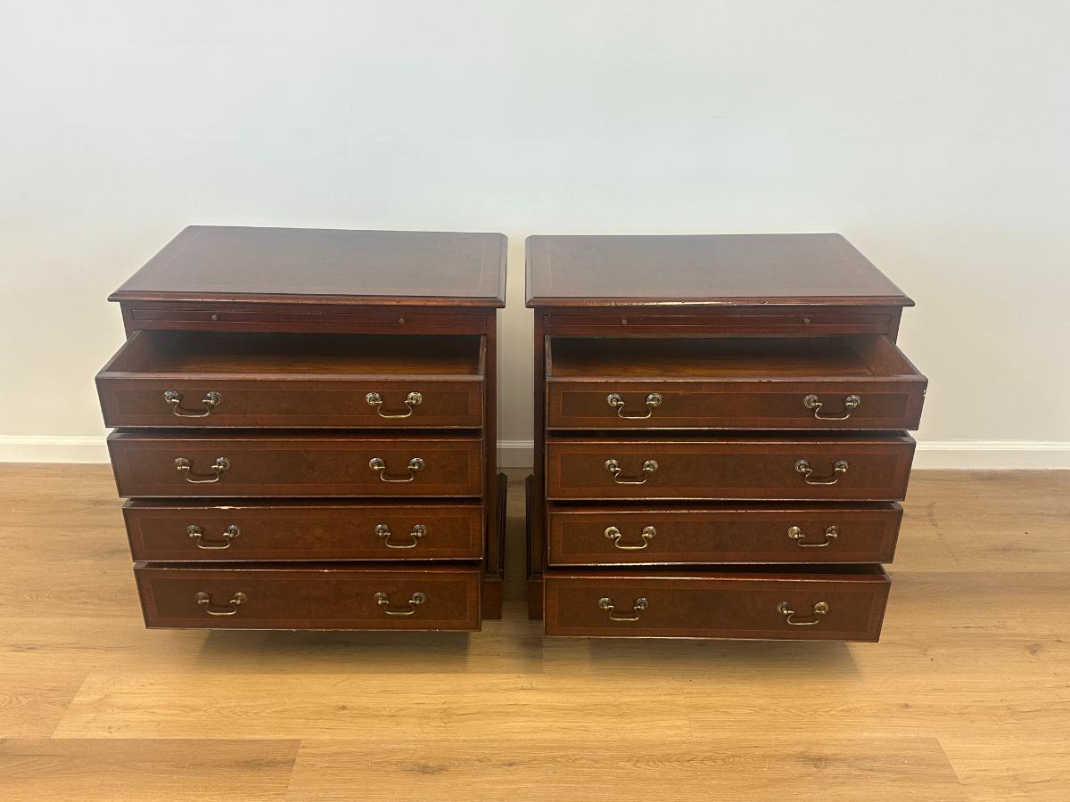 Chippendale Bachelor's Chests with Drawers, Pair