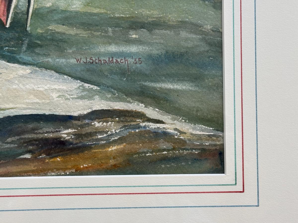 Framed "Brook Trout" Original Watercolor by WJ Schaldach